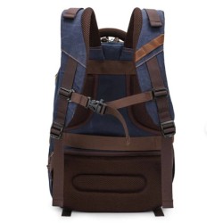 25L Vintage Camera Backpack (Blue) Canvas
